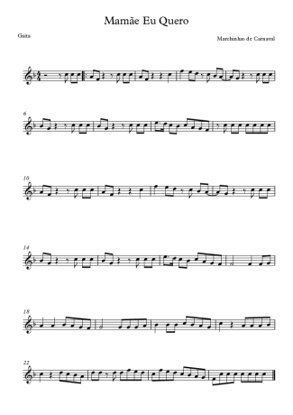 Marchinhas de Carnaval Mamãe Eu Quero score for Harmonica