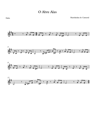 Marchinhas de Carnaval O Abre Alas score for Harmonica