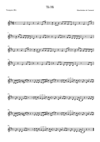 Marchinhas de Carnaval Tá Hi score for Trumpet