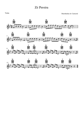 Marchinhas de Carnaval Zé Pereira score for Acoustic Guitar