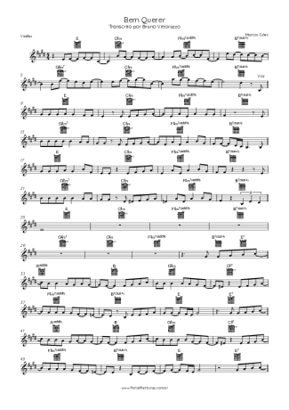 Marcos Góes Bem Querer score for Acoustic Guitar