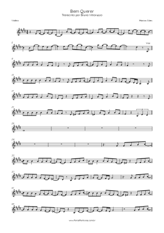 Marcos Góes Bem Querer score for Violin