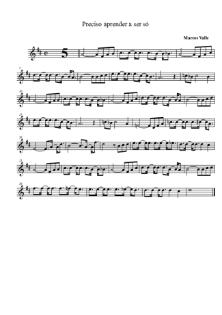 Marcos Valle Preciso Aprender a Ser Só score for Tenor Saxophone Soprano (Bb)