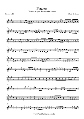 Maria Bethânia Foguete score for Trumpet
