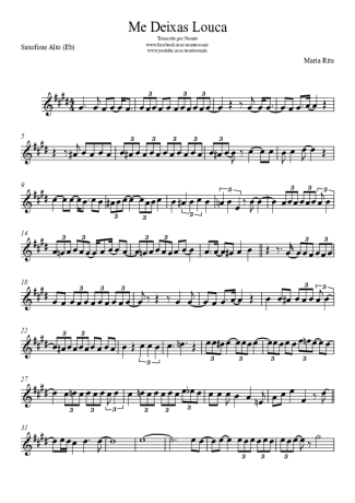 Maria Rita Me Deixas Louca score for Alto Saxophone