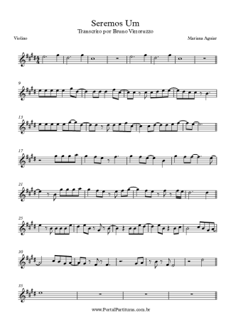 Mariana Aguiar Seremos Um score for Violin
