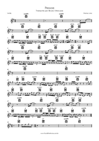 Marina Lima Pessoa score for Acoustic Guitar