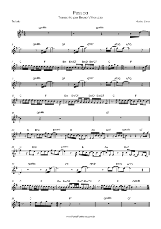 Marina Lima Pessoa score for Keyboard
