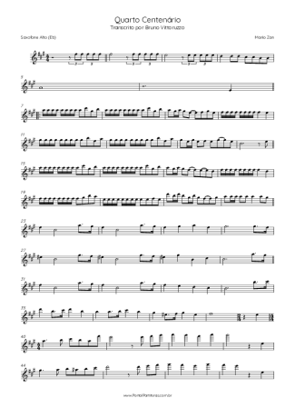 Mario Zan Quarto Centenário score for Alto Saxophone