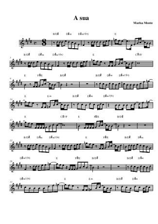 Marisa Monte A Sua score for Alto Saxophone