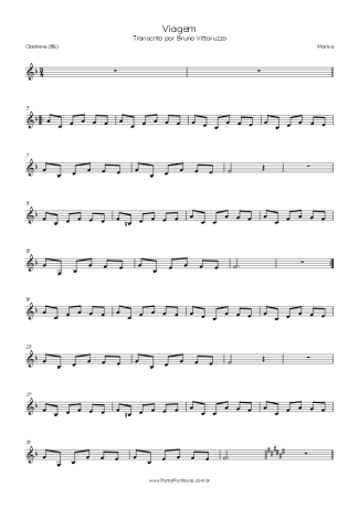 Marisa Viagem score for Clarinet (Bb)
