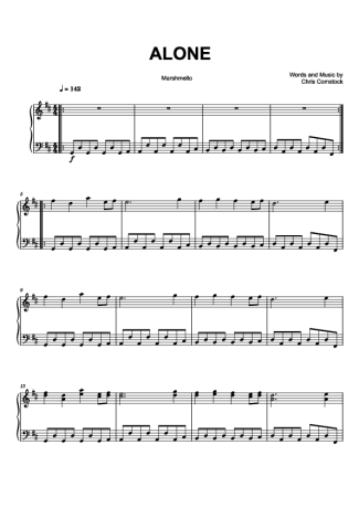 Marshmello Alone score for Piano