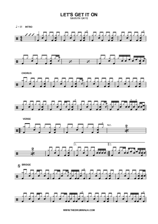 Marvin Gaye Lets Get It On score for Drums