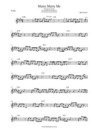 Marvin Gaye Mercy Mercy Me score for Keyboard