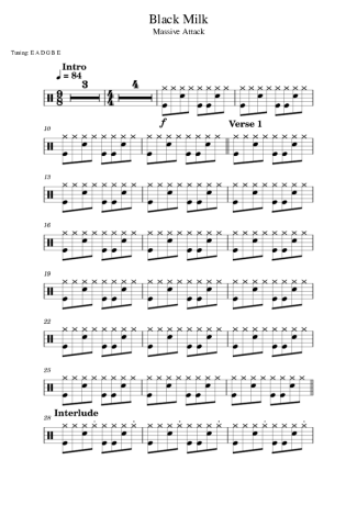 Massive Attack feat. Elizabeth Fraser Black Milk score for Drums