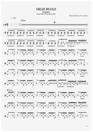 Mastodon High Road score for Drums