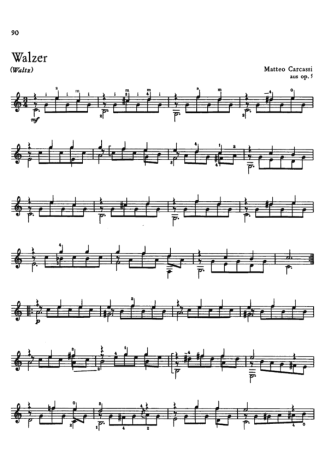 Matteo Carcassi Walzer (Op 1) score for Acoustic Guitar