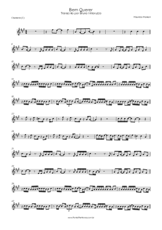 Maurício Manieri Bem Querer score for Clarinet (C)