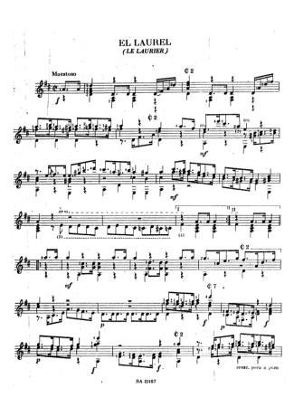 Mauro Giuliani El Laurel score for Acoustic Guitar