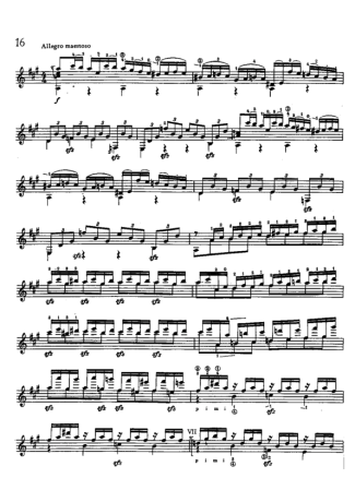 Mauro Giuliani Estudo 16 Op 48 score for Acoustic Guitar