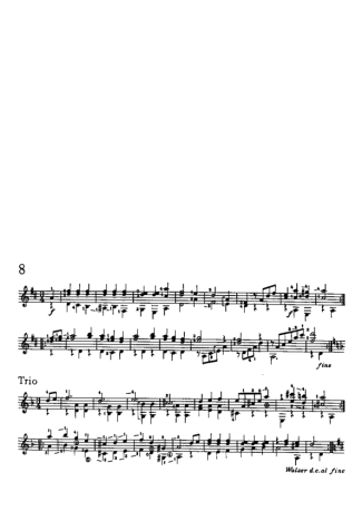 Mauro Giuliani Valsa 8 (Op 57) score for Acoustic Guitar