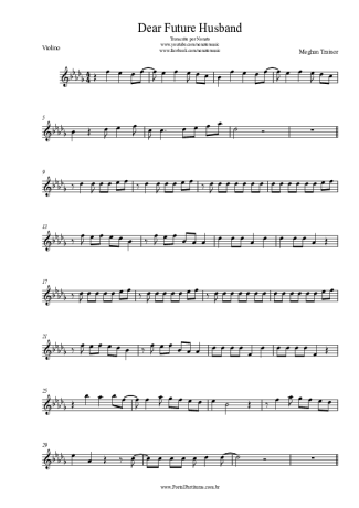 Meghan Trainor Dear Future Husband score for Violin