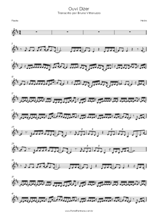 Melim Ouvi Dizer score for Flute