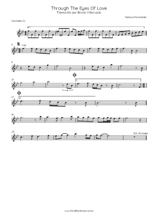 Melissa Manchester Through The Eyes Of Love score for Clarinet (C)
