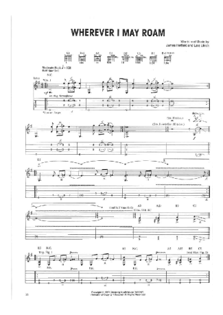 Metallica Wherever I May Roam score for Guitar