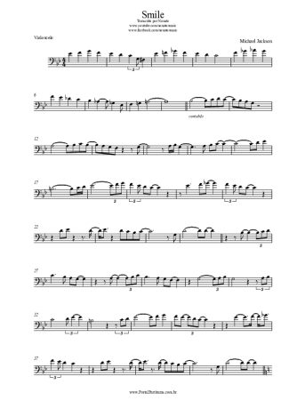 Michael Jackson Smile score for Cello