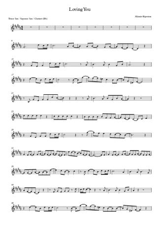 Minnie Riperton Loving You score for Clarinet (Bb)
