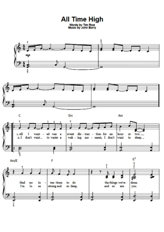 Movie Soundtracks (Temas de Filmes) All Time High score for Piano