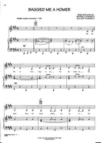 Movie Soundtracks (Temas de Filmes) Bagged Me A Homer (The Simpsons) score for Piano