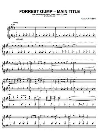 Movie Soundtracks (Temas de Filmes) Forrest Gump Main Title score for Piano