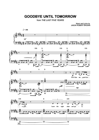 Movie Soundtracks (Temas de Filmes) Goodbye Until Tomorrow score for Piano