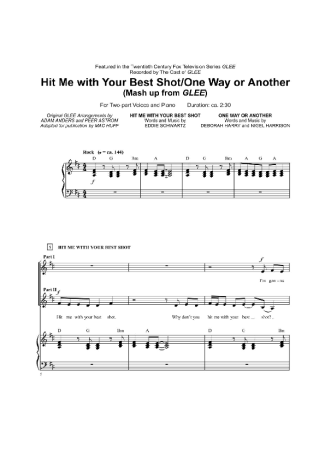 Movie Soundtracks (Temas de Filmes) Hit Me With Your Best Shot score for Piano