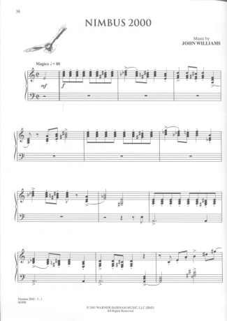 Movie Soundtracks (Temas de Filmes) Nimbus 2000 score for Piano