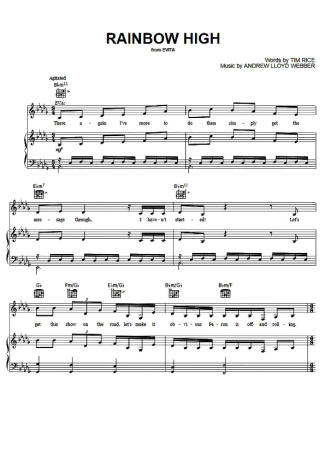 Movie Soundtracks (Temas de Filmes) Rainbow High score for Piano