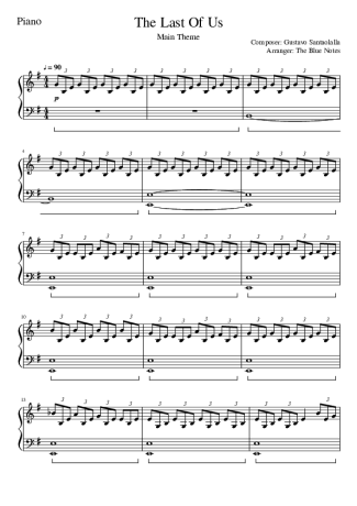 Movie Soundtracks (Temas de Filmes) The Last of Us (Main Theme) score for Piano