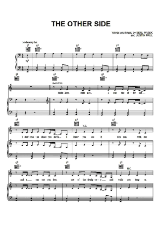 Movie Soundtracks (Temas de Filmes) The Other Side score for Piano