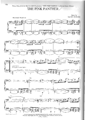 Movie Soundtracks (Temas de Filmes) The Pink Panther score for Piano