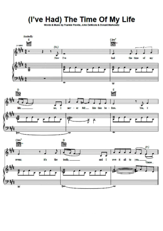 Movie Soundtracks (Temas de Filmes) The Time Of My Life score for Piano