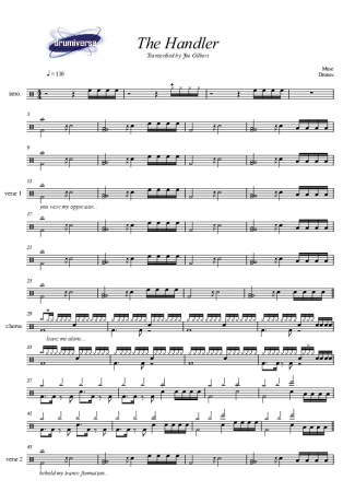 Muse The Handler score for Drums