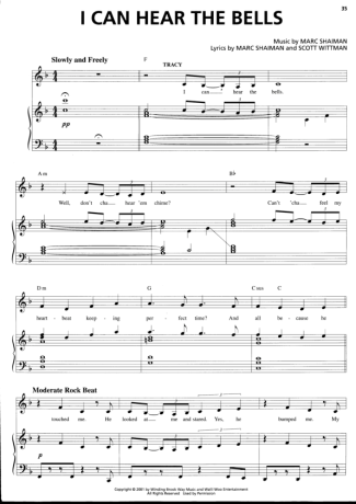 Musicals (Temas de Musicais) I Can Hear The Bells(Hairspray) score for Piano