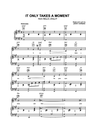 Musicals (Temas de Musicais) It Only Takes A Moment score for Piano