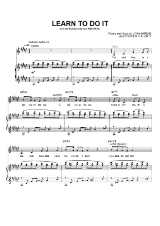 Musicals (Temas de Musicais) Learn To Do It score for Piano
