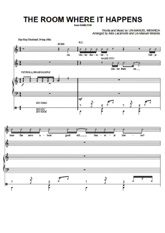 Musicals (Temas de Musicais) The Room Where It Happens score for Piano