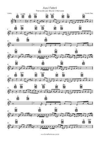 Nando Reis  score for Acoustic Guitar