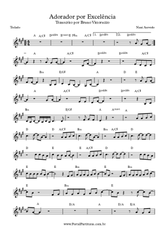 Nani Azevedo Adorador por Excelência score for Keyboard