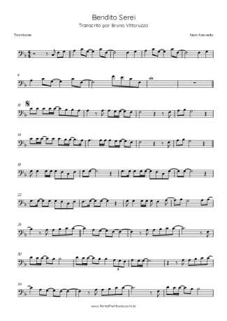 Nani Azevedo Bendito Serei score for Trombone